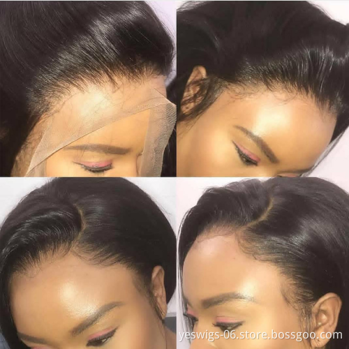 Raw Indian Virgin cuticle aligned hair Lace Frontal Closure Wigs For Black Women Natural 100% Human Hair Full Hd Lace Front wig